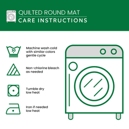 Radiant Light Quilted Round Mat NCU0NT5468