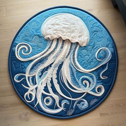 Ocean Whispers Quilted Round Mat NCU0NT4841