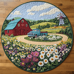 Countryside Haven Quilted Round Mat NCU0DV4857