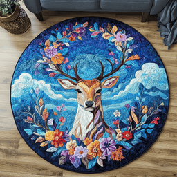 Forest Grace Quilted Round Mat NCU0DK5717