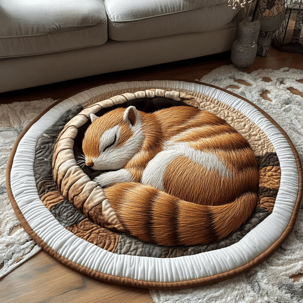 Earthy Touch Quilted Round Mat NCU0VL2064