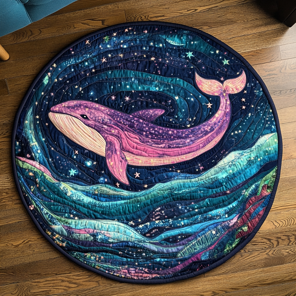 Deep Waters Quilted Round Mat NCU0VH4205