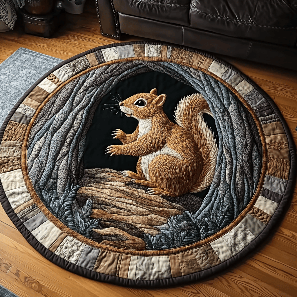 Rustic Serenity Quilted Round Mat NCU0VL2070
