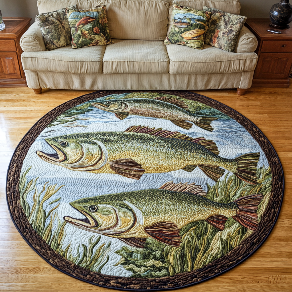 Underwater Treasures Quilted Round Mat NCU0DK6569