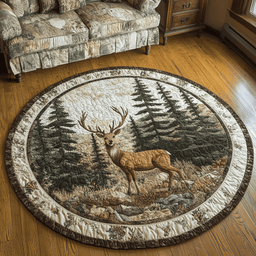 Peaceful Doe Quilted Round Mat NCU0DK5721