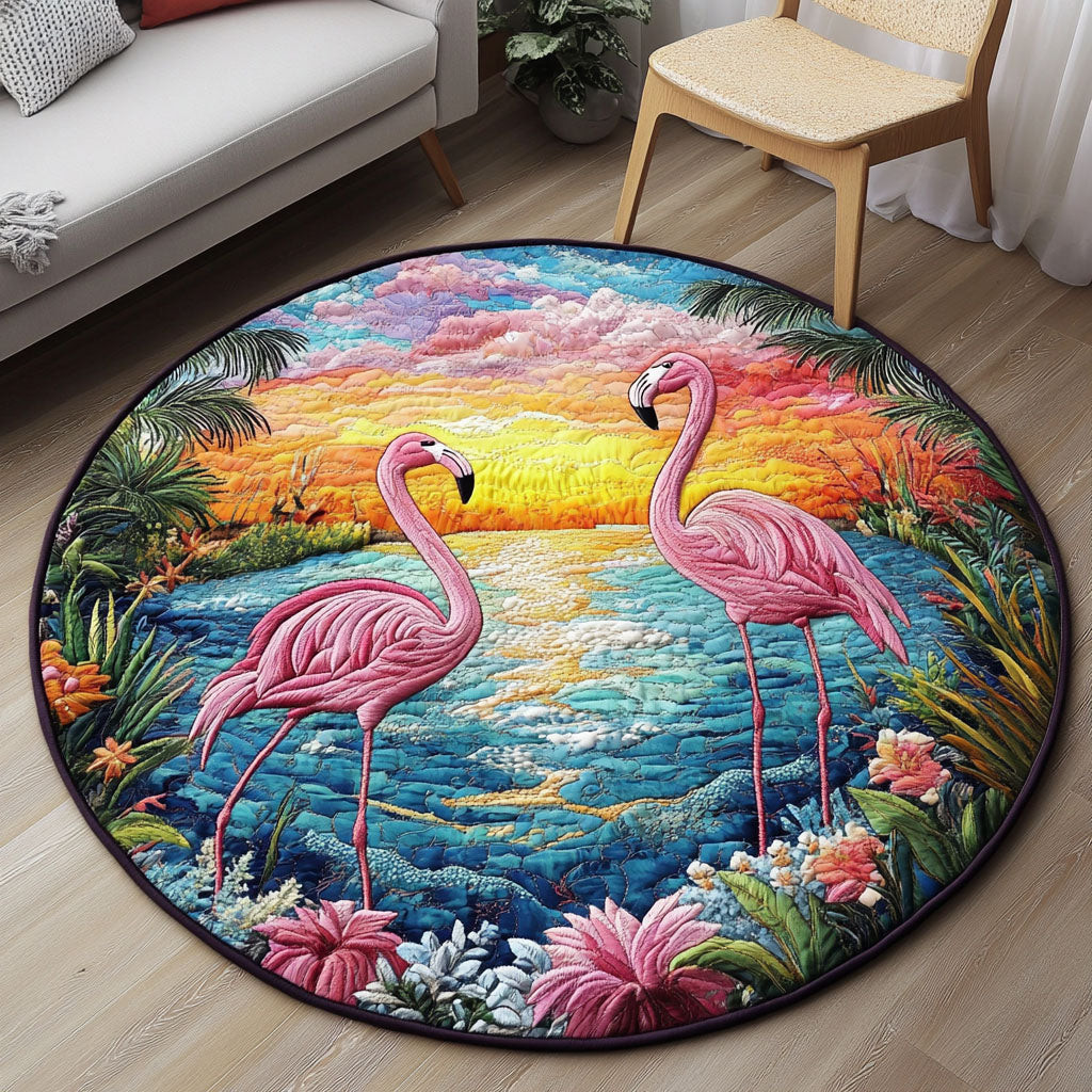 Sunset Serenade Quilted Round Mat NCU0NT4946
