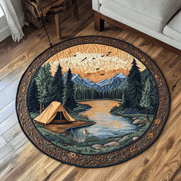 Starry Escape Quilted Round Mat NCU0DK5658