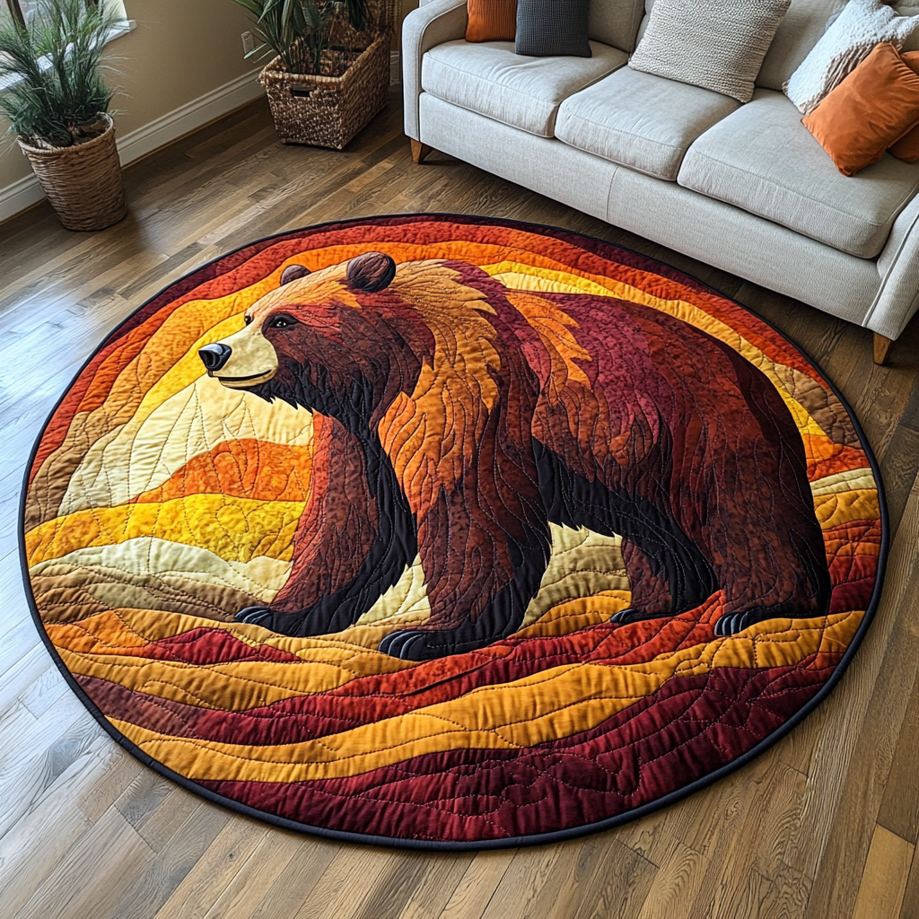 Forest Guardian Quilted Round Mat NCU0DV3922