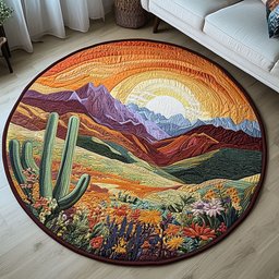 Horizon Hues Quilted Round Mat NCU0PT4707