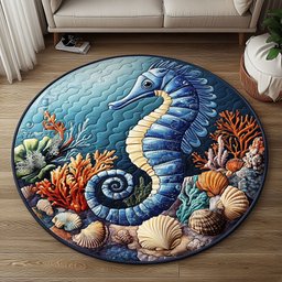 Deep Sea Wonder Quilted Round Mat NCU0NT4846