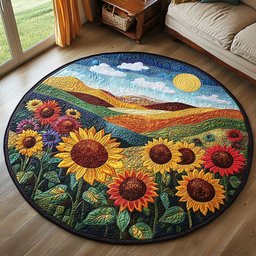 Serene Landscapes Quilted Round Mat NCU0PT4710