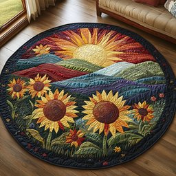 Golden Mesa Quilted Round Mat NCU0PT4705