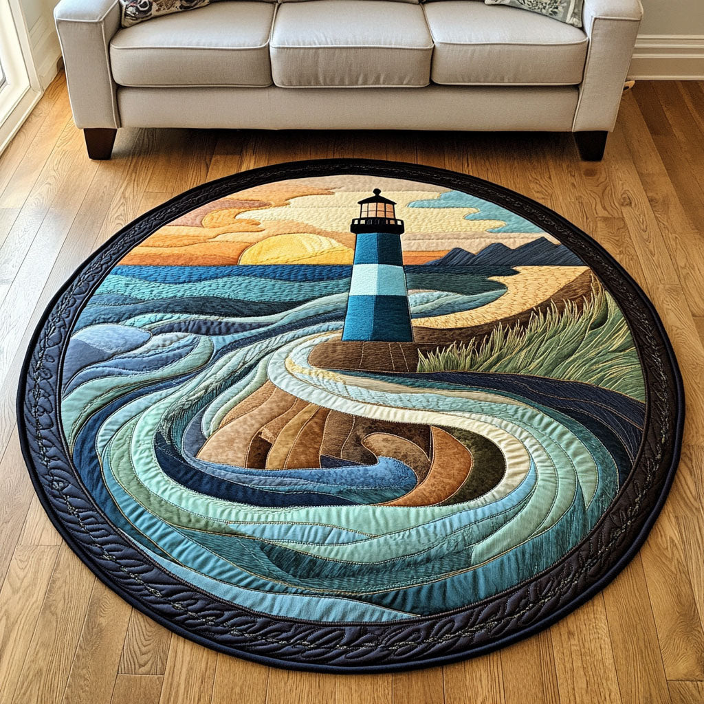 Flowing Tides Quilted Round Mat NCU0NT5464