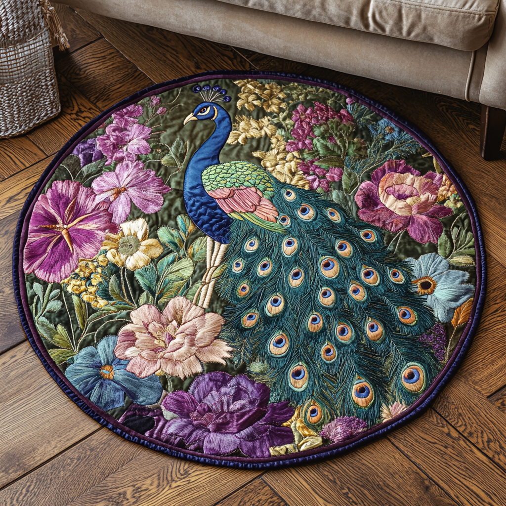 Vibrant Glory Quilted Round Mat NCU0DK5402