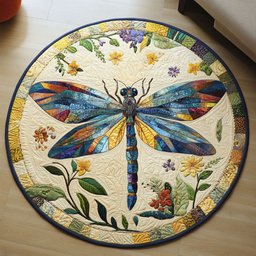 Fairy Wing Symphony Quilted Round Mat NCU0PT5006