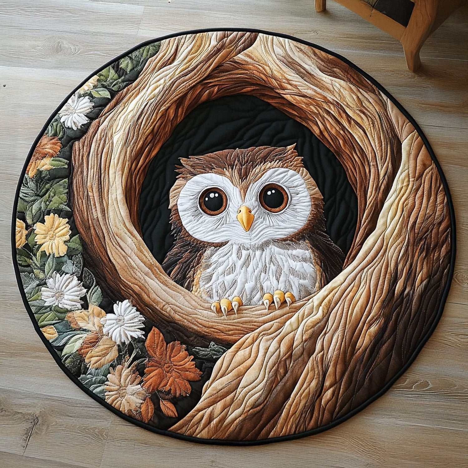 Cuddle Hoots Quilted Round Mat NCU0PT4795