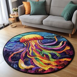 Rainbow Drifter Quilted Round Mat NCU0NT4842