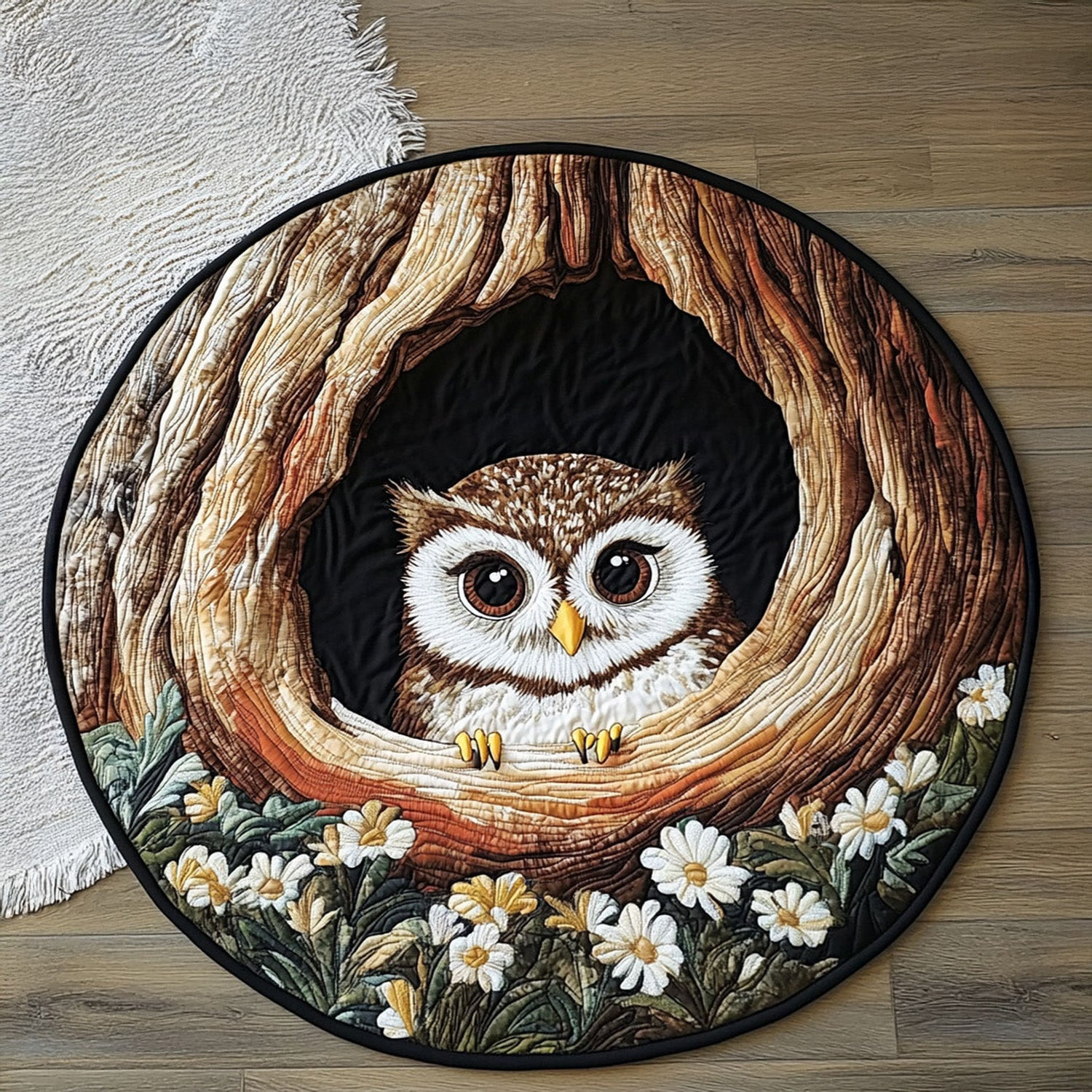 Nocturnal Whispers Quilted Round Mat NCU0PT4798