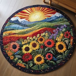 Mountain Mirage Quilted Round Mat NCU0PT4708