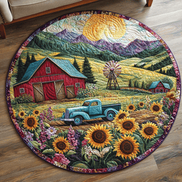 Old Barn Dreams Quilted Round Mat NCU0DV4858