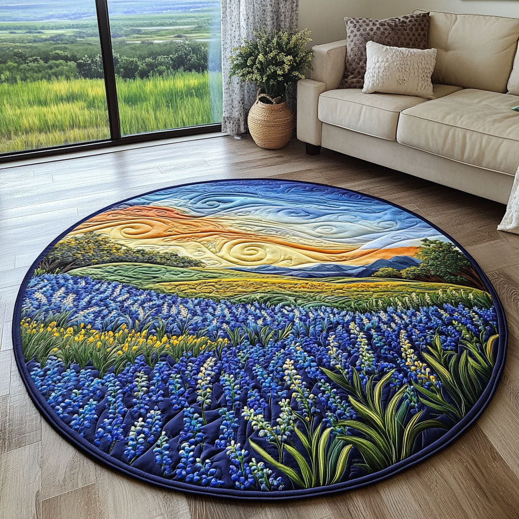 Sunset Serenity Quilted Round Mat NCU0NT5619