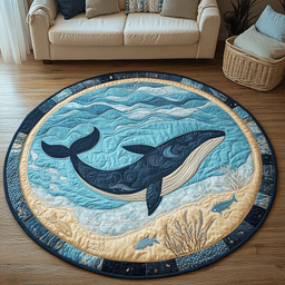 Whale Song Quilted Round Mat NCU0DK5752
