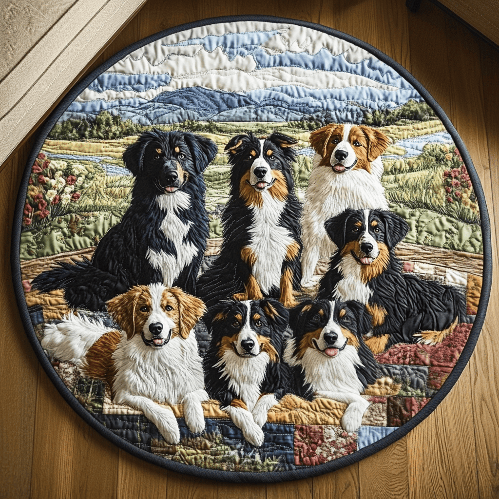 Outback Paws Quilted Round Mat NCU0DV4378
