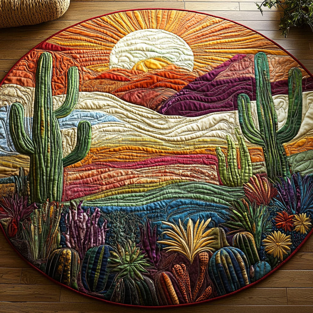 Sunset Serenity Quilted Round Mat NCU0PT4713