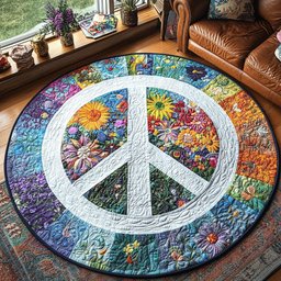Threads of Peace Quilted Round Mat NCU0PT4756