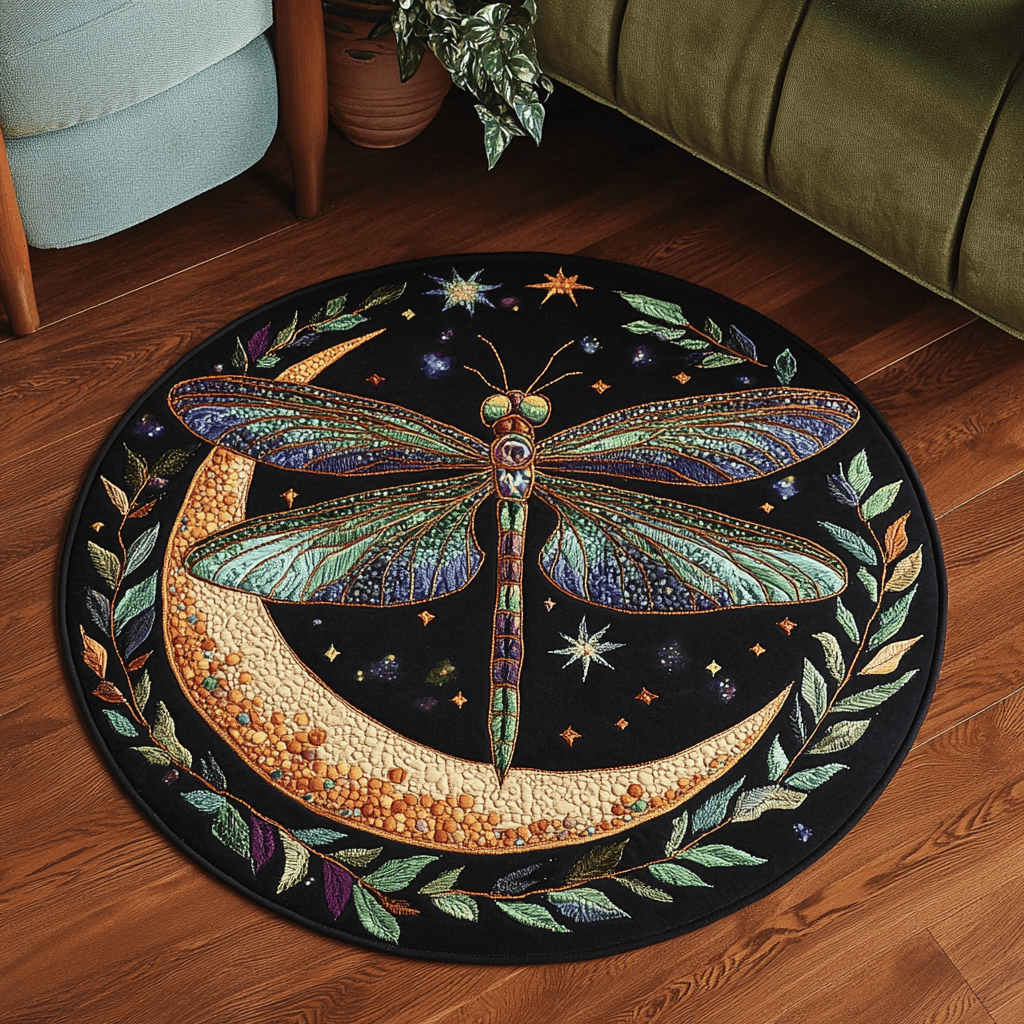 Aqua Dancer Quilted Round Mat NCU0DK4645
