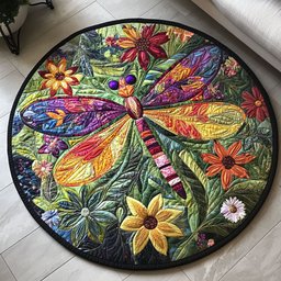 Glide in Harmony Quilted Round Mat NCU0PT3889
