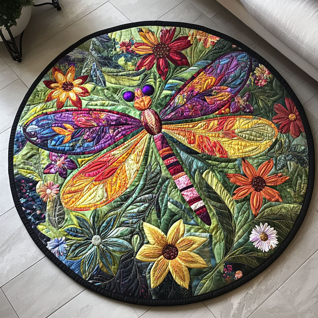 Glide in Harmony Quilted Round Mat NCU0PT3889