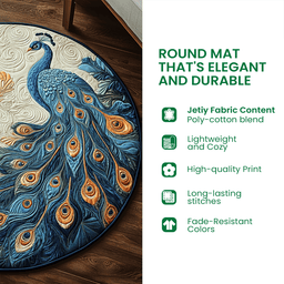 Prairie Boots Quilted Round Mat NCU0VH3252
