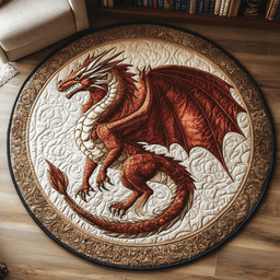 Lunar Dragon Quilted Round Mat NCU0DV3729