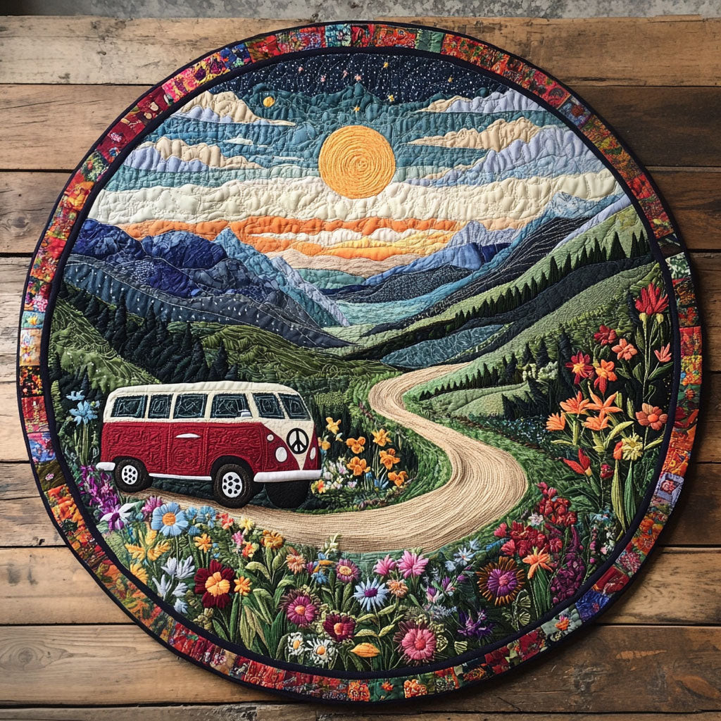 Mountain Escape Quilted Round Mat NCU0PT4447