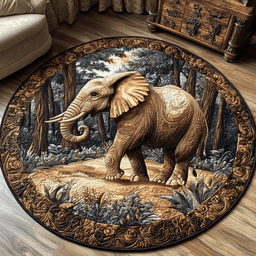 Whispers of the Wild Quilted Round Mat NCU0DV3575