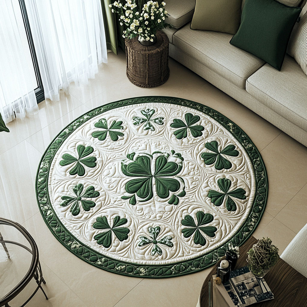 Clover Cascade Quilted Round Mat NCU0PT3569