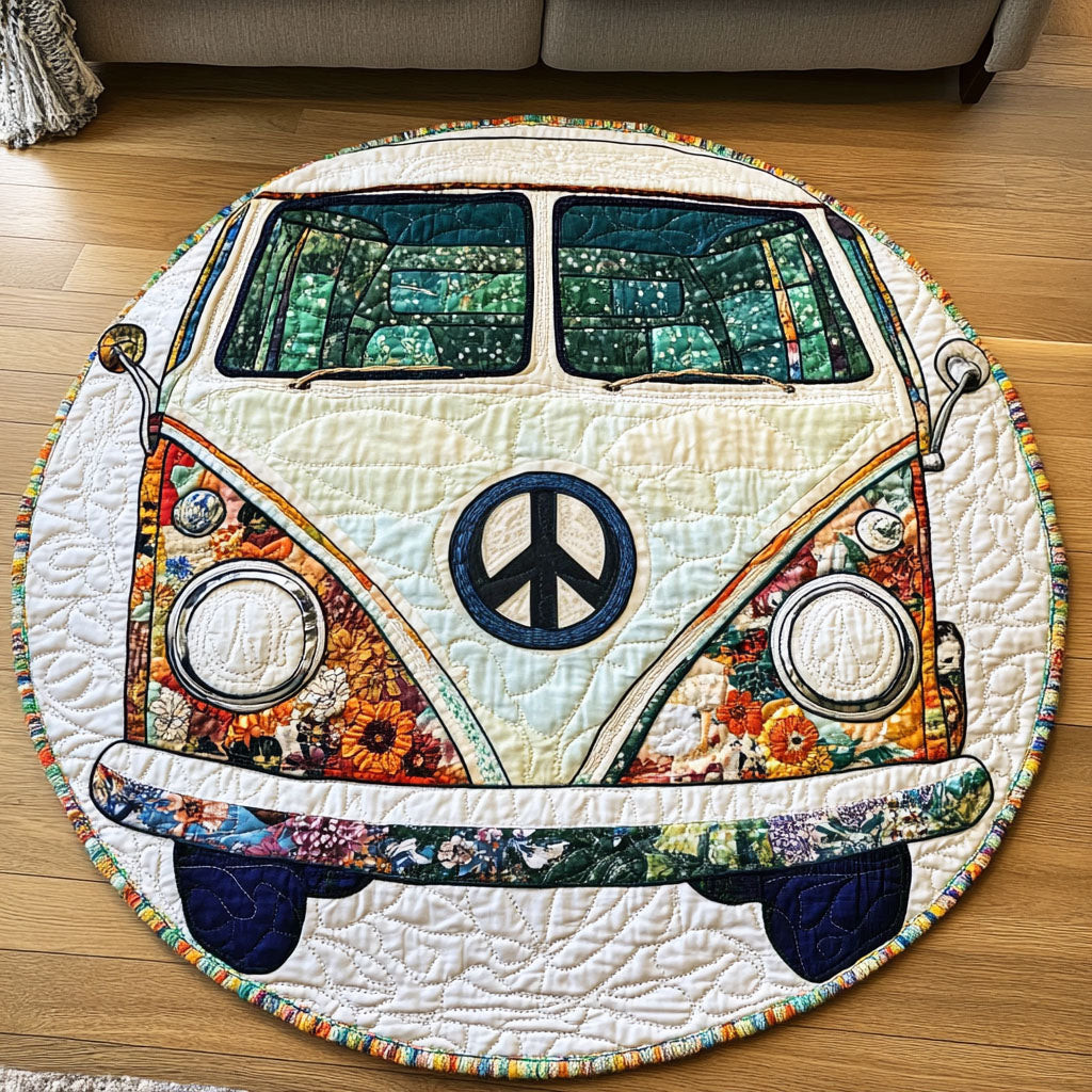 Blooming Roadtrip Quilted Round Mat NCU0NT4186