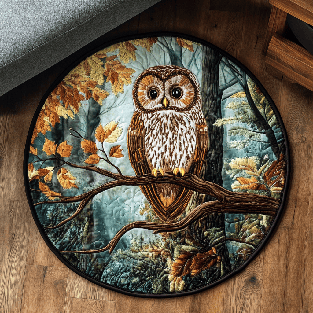 Mystic Hoot Quilted Round Mat NCU0DK5369