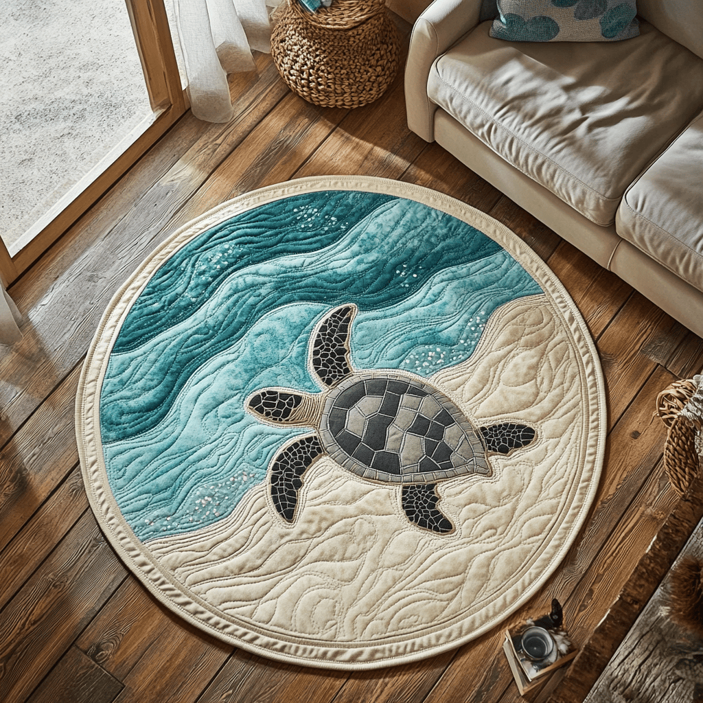Tidal Drifter Quilted Round Mat NCU0DK5281