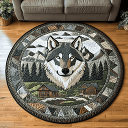 Lunar Howl Quilted Round Mat NCU0DK4860