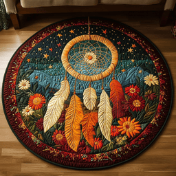 Sacred Web Quilted Round Mat NCU0DV3493