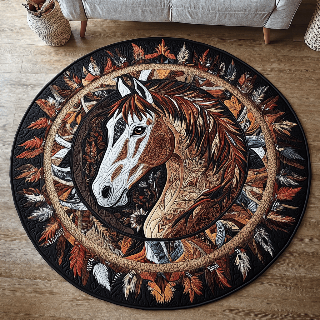 Noble Steed Quilted Round Mat NCU0VH2870