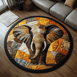 Harmonious Herd Quilted Round Mat NCU0DV3572