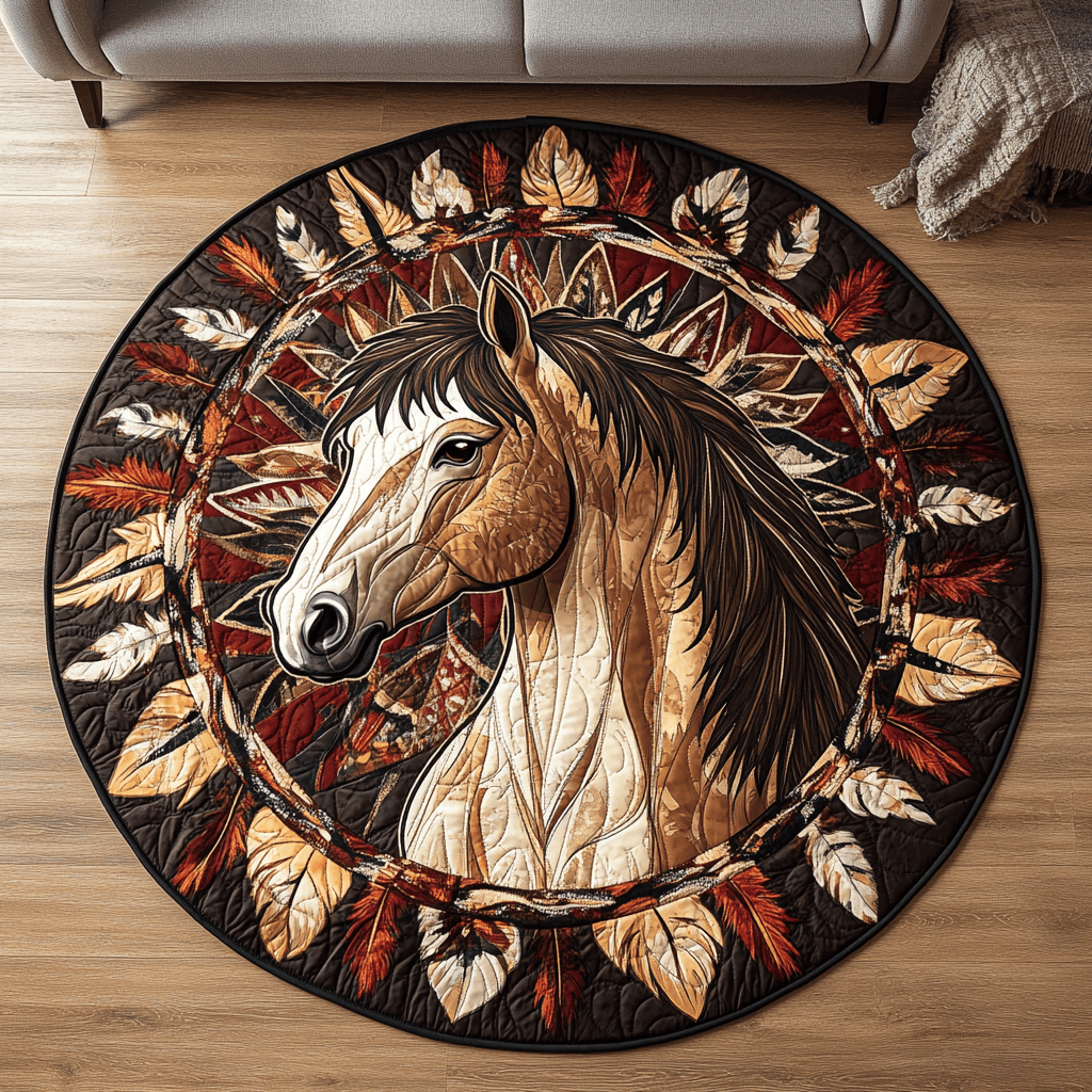 Mystic Mare Quilted Round Mat NCU0VH2869