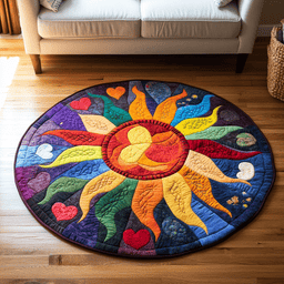 Golden Glow Quilted Round Mat NCU0DK4657