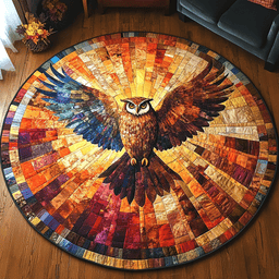 Feathered Oracle Quilted Round Mat NCU0DV3322