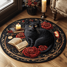 Midnight Prowl Quilted Round Mat NCU0DV3280
