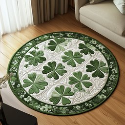 Emerald Wishes Quilted Round Mat NCU0PT3572
