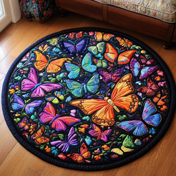 Whispering Wings Quilted Round Mat NCU0DK4656